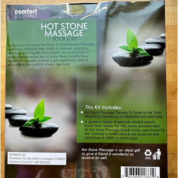 NWOT Comfort Essentials Hot Stone Massage with Book & Kit - Picture 2 of 5